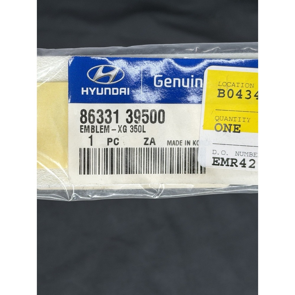 Genuine OEM Hyundai XG350L Rear Trunk Emblem Badge 86331-39500 New NOS